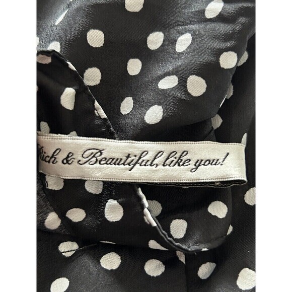 Rich & Beautiful R & B Women’s XL Sleeveless Polka Dot Sheath Dress Black Retro - Picture 9 of 16